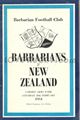 Barbarians v New Zealand 1954 rugby  Programme